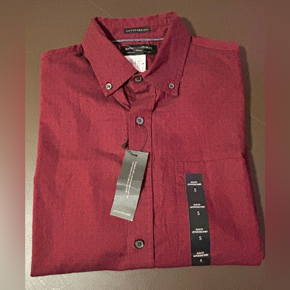 Banana Republic slim fit untucked Long Sleeve Shirt